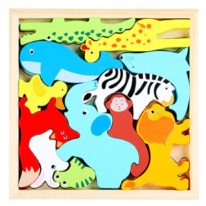 Houten Dieren Puzzel - Educatief Speelgoed - Jungle