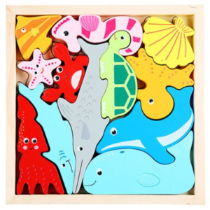 Houten Dieren Puzzel - Educatief Speelgoed - Oceaan