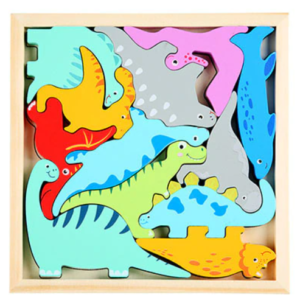 Houten Dieren Puzzel - Educatief Speelgoed - Dinosaurussen